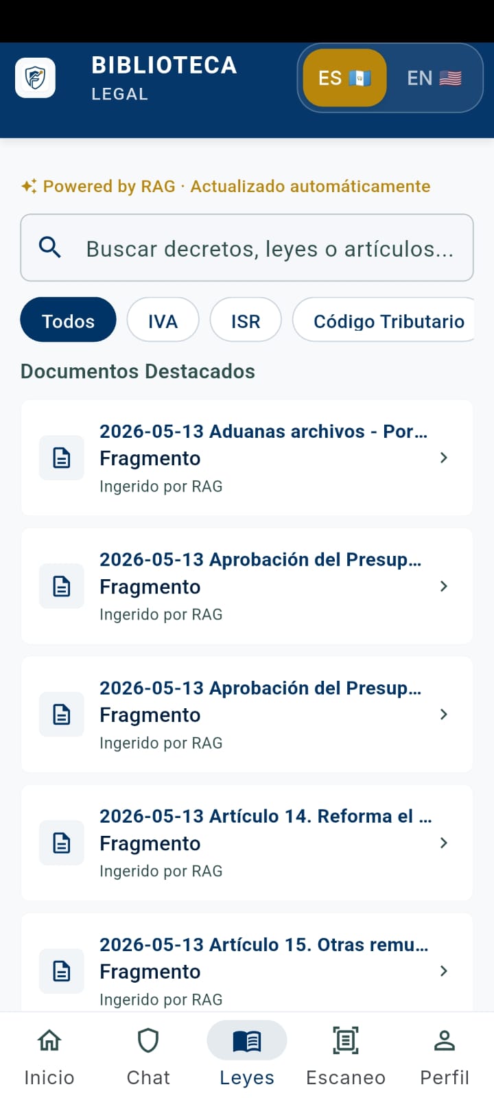 Biblioteca Legal Fisco-Bot Guate